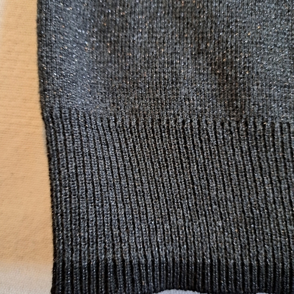 Mayoral girls size 12 black with silver filament hooded sweater, EUC - Picture 5 of 7